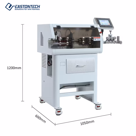 Mantelkabel-Drahtschneide-Abisoliermaschine, Verbindung mit Drahtwickler und Vorspeisemaschine